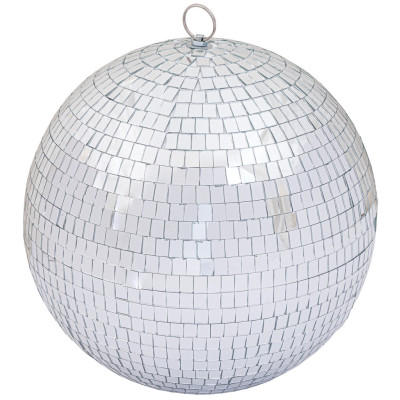 Ασημί Disco Πλαστική Χριστουγεννιάτικη Μπάλα 20cm